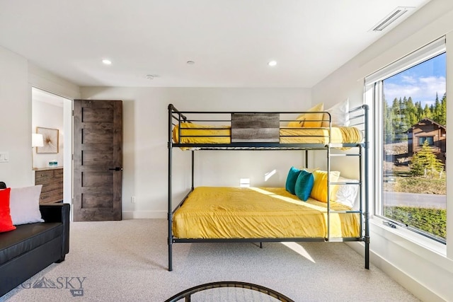 425 Outlook Trl, Big Sky, MT 59716 - bedroom featuring carpet floors and recessed lighting