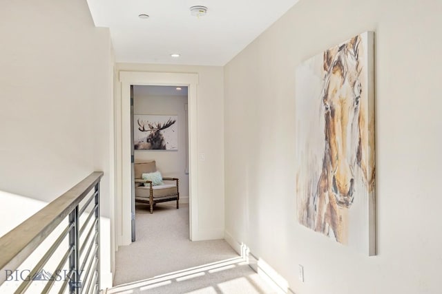 425 Outlook Trl, Big Sky, MT 59716 - corridor featuring carpet floors and recessed lighting