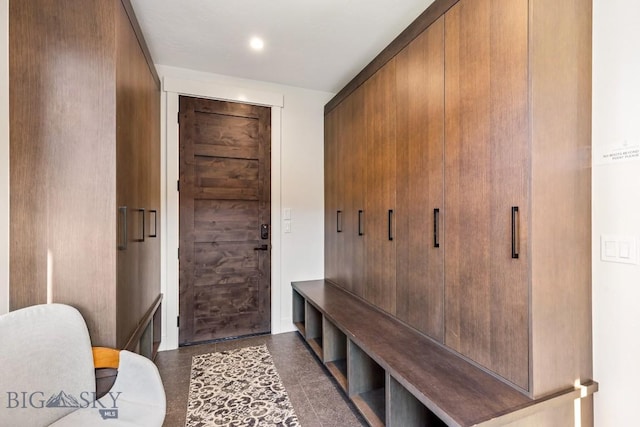 425 Outlook Trl, Big Sky, MT 59716 - mudroom featuring baseboards and recessed lighting