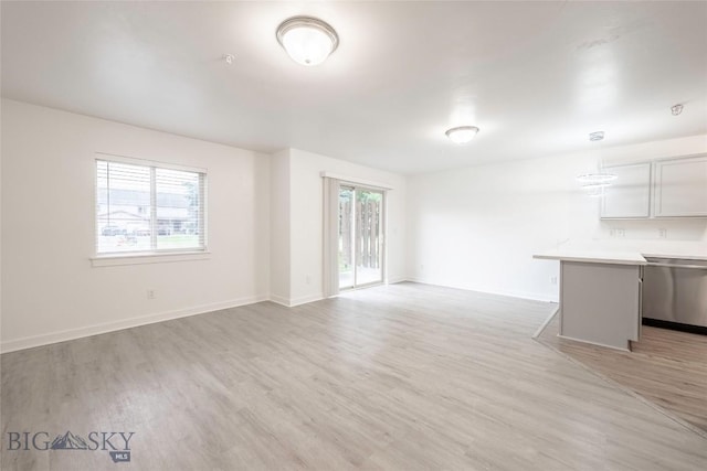 1010 Cruiser Ln Unit M, Belgrade, MT 59714 - unfurnished living room featuring light wood-style floors and baseboards