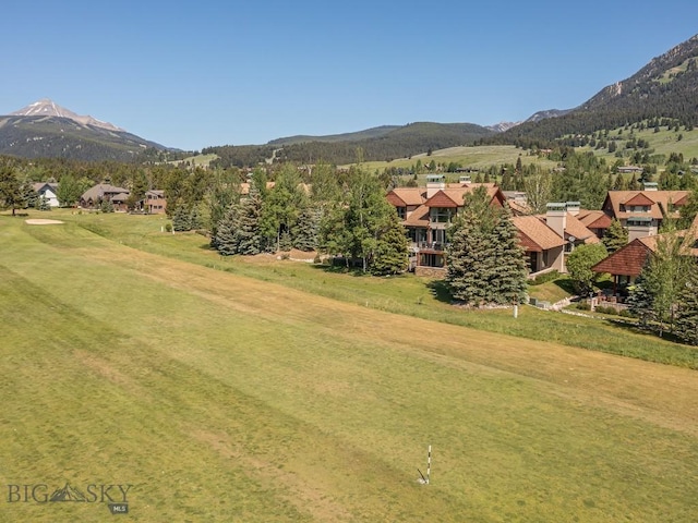 80 Crail Creek Ct Unit 616, Big Sky, MT 59716 - mountain view featuring a golf course