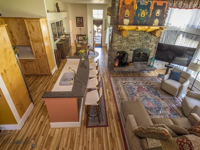 80 Crail Creek Ct Unit 616, Big Sky, MT 59716 - living area featuring wood finished floors and baseboards