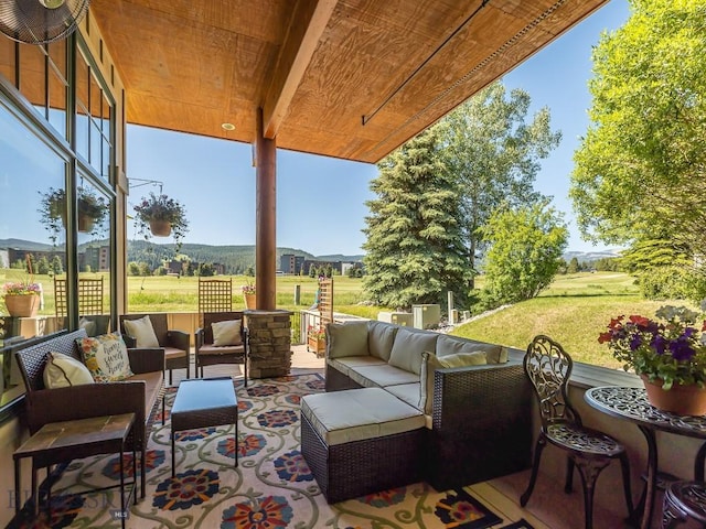 80 Crail Creek Ct Unit 616, Big Sky, MT 59716 - view of patio / terrace with an outdoor hangout area