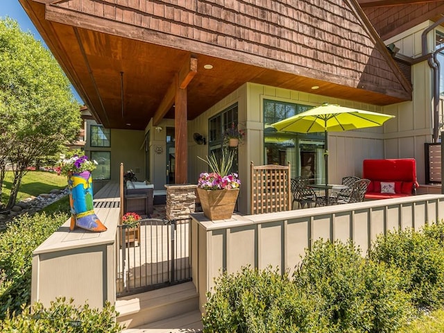 80 Crail Creek Ct Unit 616, Big Sky, MT 59716 - porch with a gate