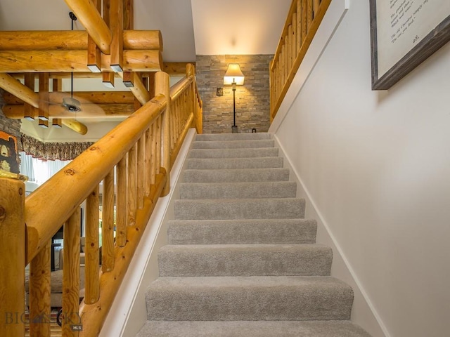 80 Crail Creek Ct Unit 616, Big Sky, MT 59716 - stairs with a towering ceiling