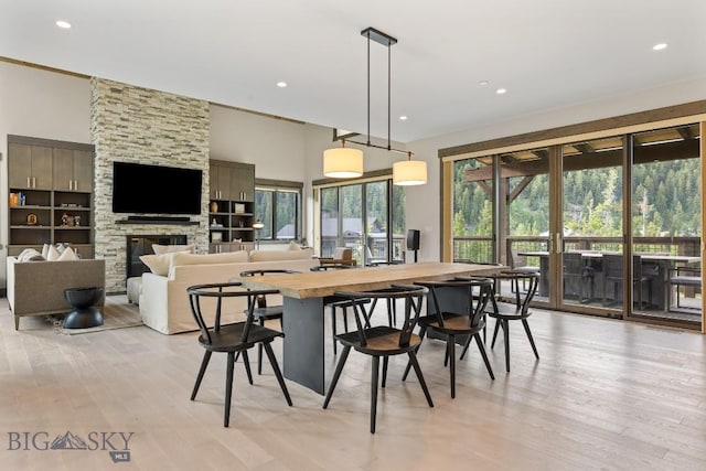 580 Outlook Trl Unit 42, Big Sky, MT 59730 - dining room with recessed lighting and light wood-style flooring