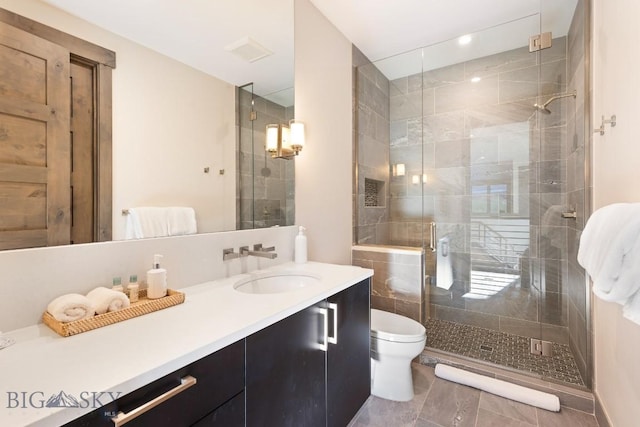 580 Outlook Trl Unit 42, Big Sky, MT 59730 - bathroom with vanity and a stall shower