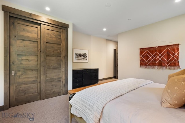 580 Outlook Trl Unit 42, Big Sky, MT 59730 - bedroom featuring recessed lighting and carpet floors