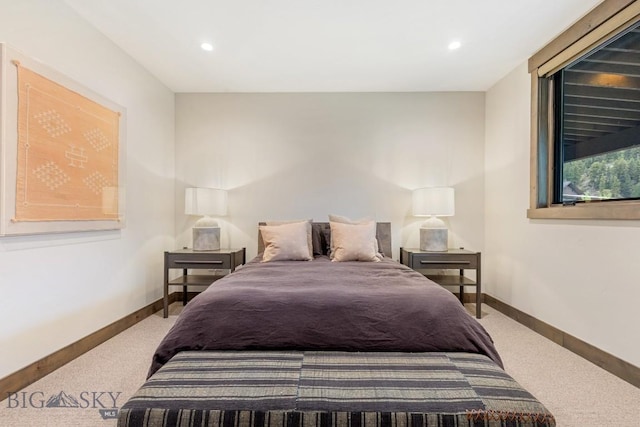 580 Outlook Trl Unit 42, Big Sky, MT 59730 - carpeted bedroom featuring recessed lighting