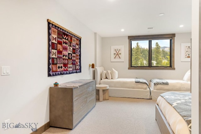 580 Outlook Trl Unit 42, Big Sky, MT 59730 - carpeted bedroom featuring recessed lighting