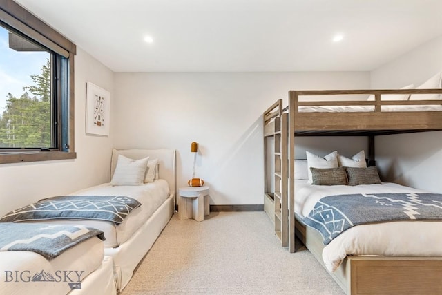 580 Outlook Trl Unit 42, Big Sky, MT 59730 - bedroom featuring carpet flooring and recessed lighting