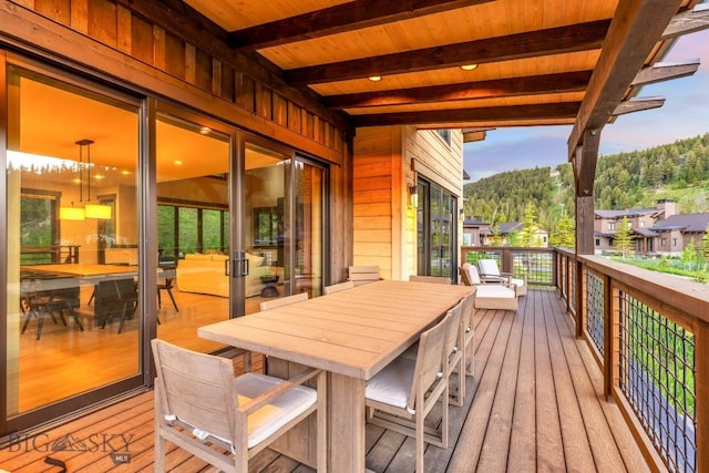 580 Outlook Trl Unit 42, Big Sky, MT 59730 - view of wooden terrace
