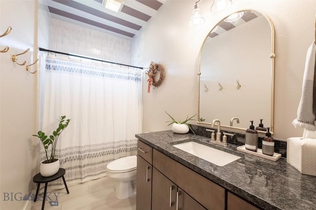 1306 Scooter Ln, Belgrade, MT 59714 - full bathroom with vanity, tile patterned flooring, and a shower with curtain