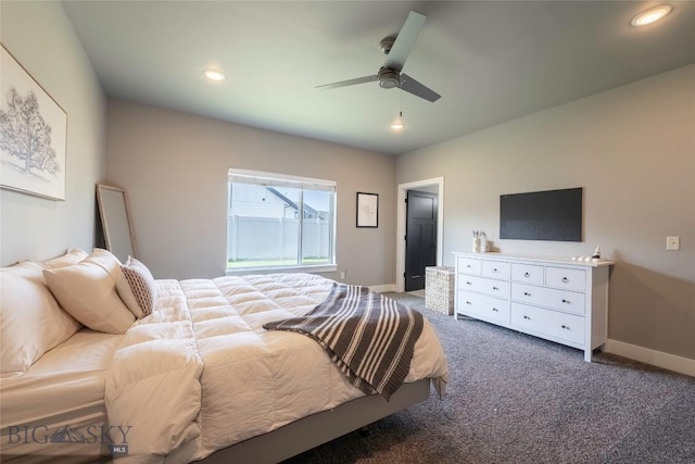 1306 Scooter Ln, Belgrade, MT 59714 - bedroom featuring carpet flooring, recessed lighting, and ceiling fan