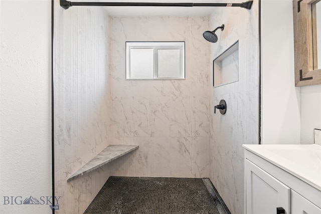 1304 Absaroka Ct, Livingston, MT 59047 - full bath featuring a tile shower and vanity