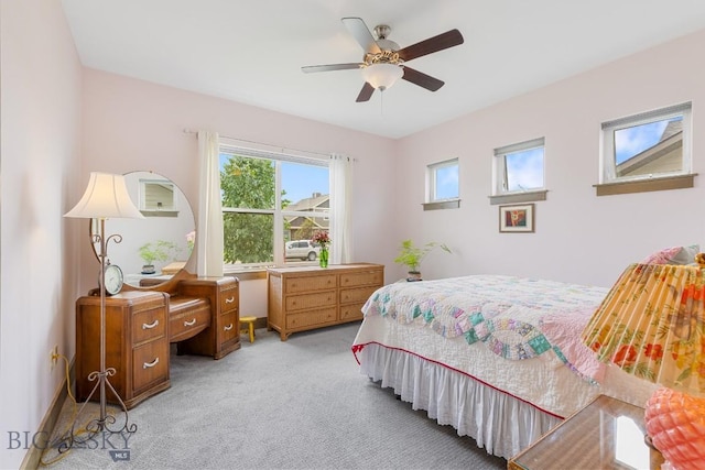182 Snowy Owl Trl, Bozeman, MT 59718 - bedroom with light carpet and ceiling fan