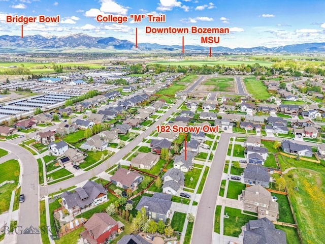 182 Snowy Owl Trl, Bozeman, MT 59718 - view of property location featuring mountains and nearby suburban area