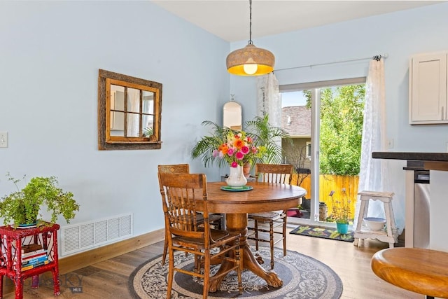 182 Snowy Owl Trl, Bozeman, MT 59718 - dining area with wood finished floors