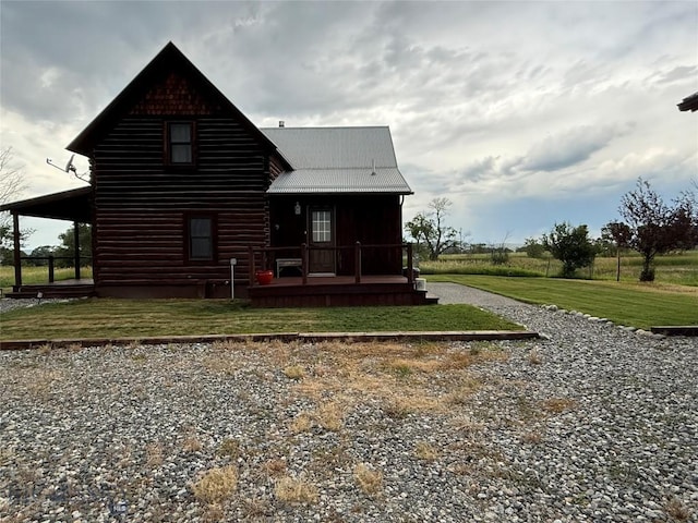 185 Howie Rd, Big Timber, MT 59011 - back of house with a yard and a metal roof