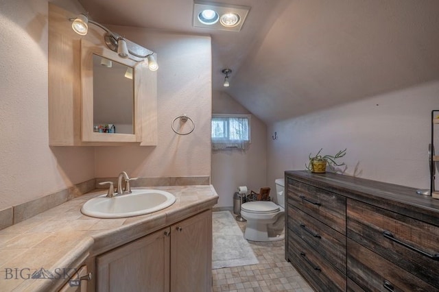 302 Ordway St S, Wilsall, MT 59086 - bathroom featuring vanity and lofted ceiling