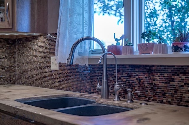 302 Ordway St S, Wilsall, MT 59086 - kitchen view of decorative backsplash and light stone counters