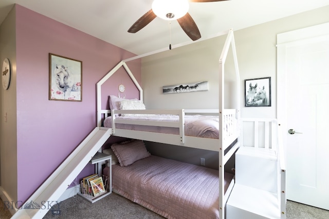 138 E Shade Tree Ln, Manhattan, MT 59741 - carpeted bedroom featuring a ceiling fan