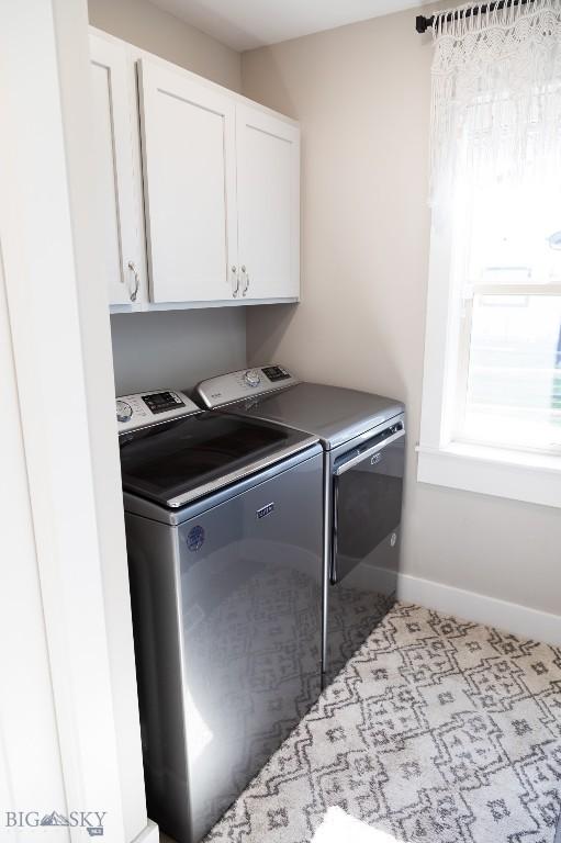 138 E Shade Tree Ln, Manhattan, MT 59741 - laundry room featuring washer and dryer and cabinet space