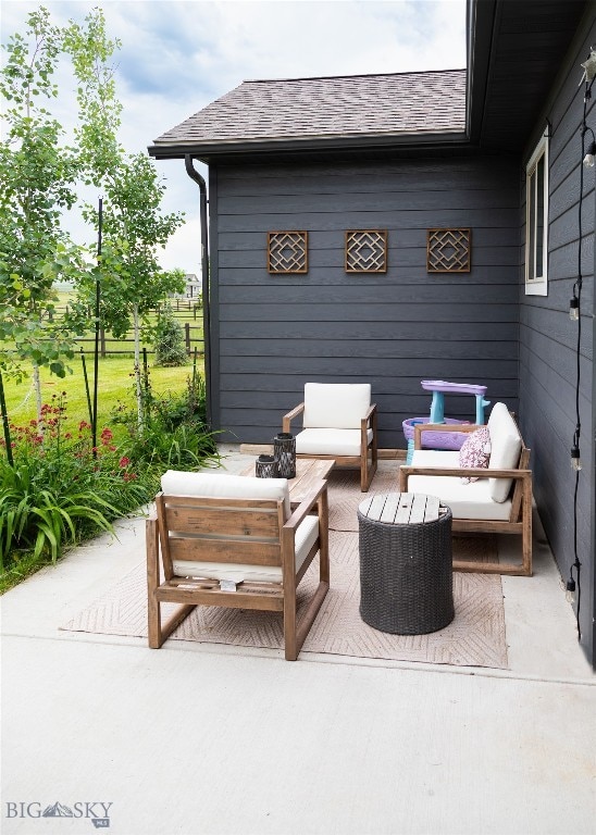 138 E Shade Tree Ln, Manhattan, MT 59741 - view of patio / terrace with an outdoor living space