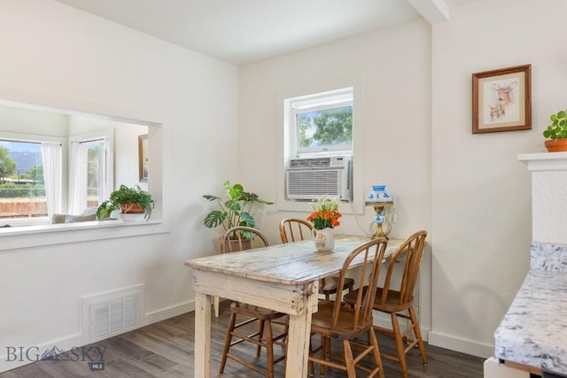 718 W Front, Livingston, MT 59047 - dining space with wood finished floors and cooling unit