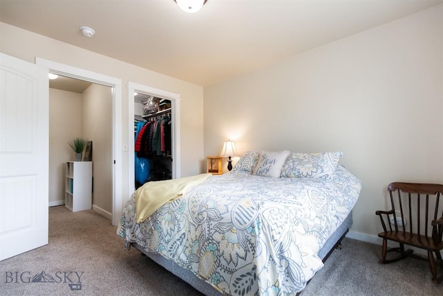 86 Tail Feather Unit C, Bozeman, MT 59718 - bedroom featuring carpet, a walk in closet, and a closet