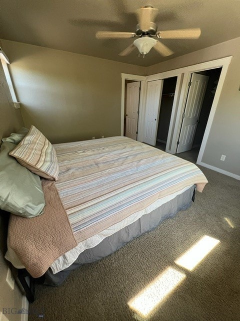 3885 Equestrian Ln, Bozeman, MT 59718 - carpeted bedroom with a ceiling fan and baseboards