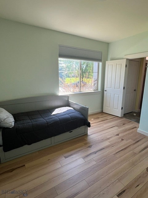 3885 Equestrian Ln, Bozeman, MT 59718 - bedroom featuring light wood finished floors and baseboards