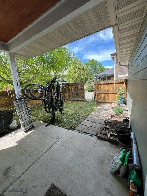 3885 Equestrian Ln, Bozeman, MT 59718 - fenced backyard with a patio