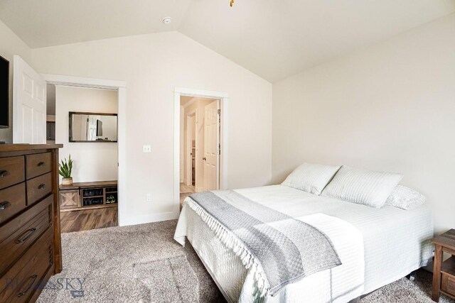 708 Pierre St, Belgrade, MT 59714 - bedroom featuring lofted ceiling and carpet