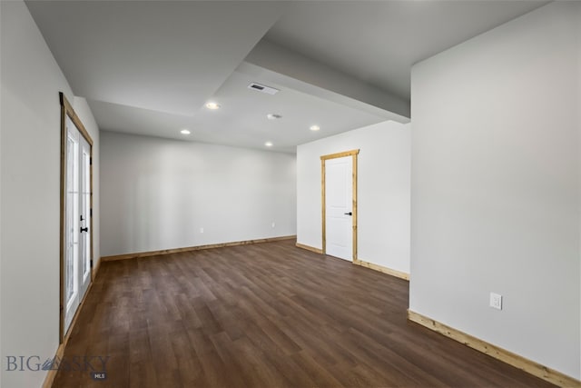 209 W Madison St, Virginia City, MT 59755 - spare room with recessed lighting and dark wood-style flooring