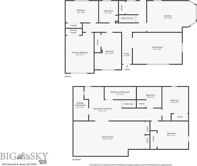 3011 Kossuth, Butte, MT 59701 - view of home floor plan