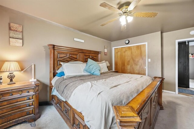 3011 Kossuth, Butte, MT 59701 - bedroom featuring light colored carpet and ceiling fan