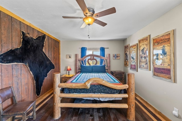 30 Hayfield Loop Trl, Ennis, MT 59729 - bedroom with wood-type flooring and ceiling fan