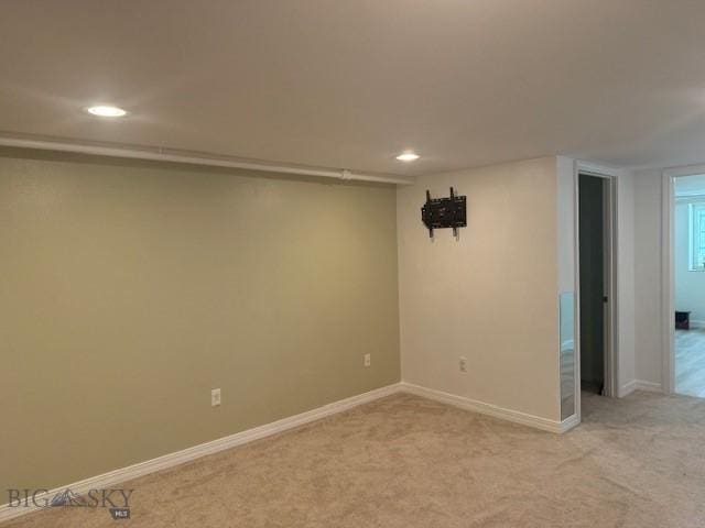 306 Juniper St, Anaconda, MT 59711 - below grade area with recessed lighting and light carpet