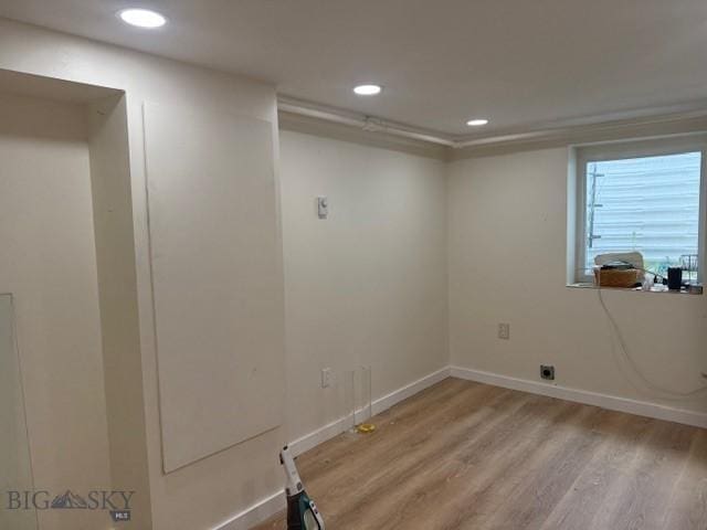 306 Juniper St, Anaconda, MT 59711 - unfurnished room featuring light wood finished floors and recessed lighting