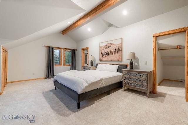 8 Ringneck Dr, Big Sky, MT 59716 - carpeted bedroom featuring recessed lighting, a spacious closet, and baseboard heating