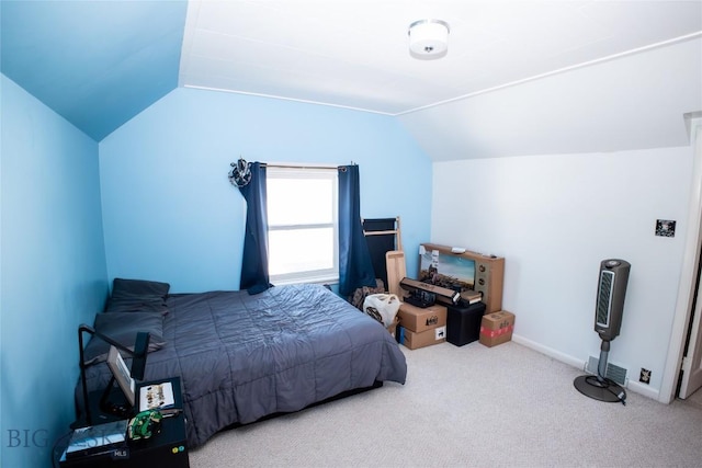 706 Locust St, Anaconda, MT 59711 - carpeted bedroom with vaulted ceiling and baseboards