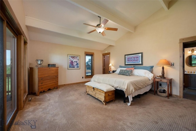1520 Black Bull Trl, Bozeman, MT 59718 - bedroom featuring carpet flooring, ensuite bathroom, and a ceiling fan