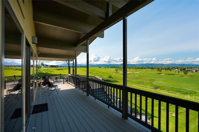 1520 Black Bull Trl, Bozeman, MT 59718 - wooden deck featuring view of golf course