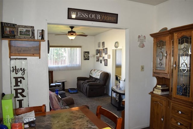 2200 Elm, Butte, MT 59701 - carpeted dining space featuring a ceiling fan