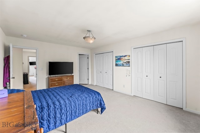 1110 Biehl Unit C, Belgrade, MT 59714 - bedroom with multiple closets and light carpet