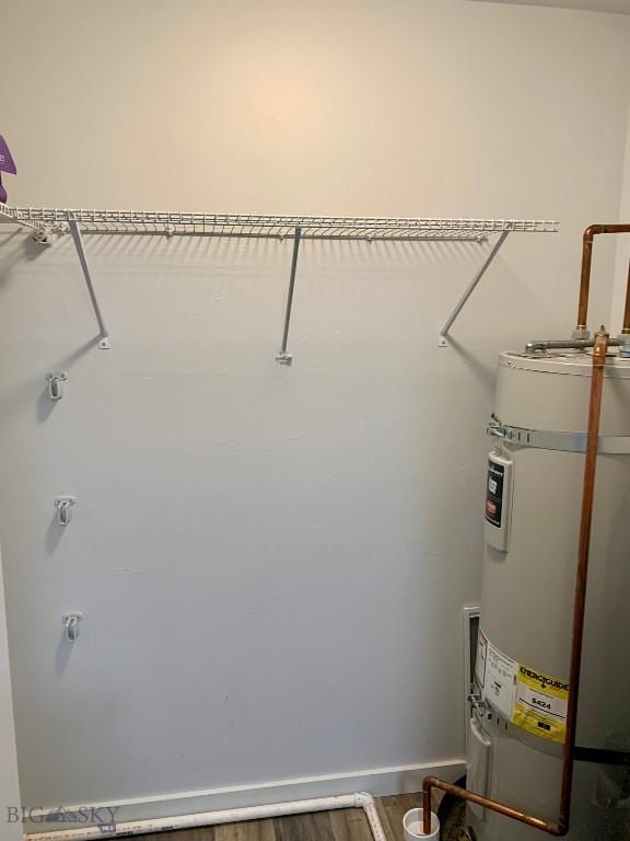 801 Pleiades Pl, Livingston, MT 59047 - laundry room with secured water heater and hookup for an electric dryer