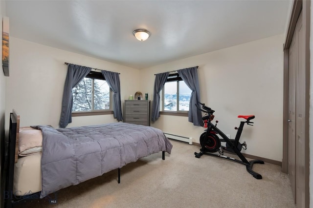 1132 Cruiser Ln Unit F, Belgrade, MT 59714 - carpeted bedroom featuring baseboard heating and multiple windows