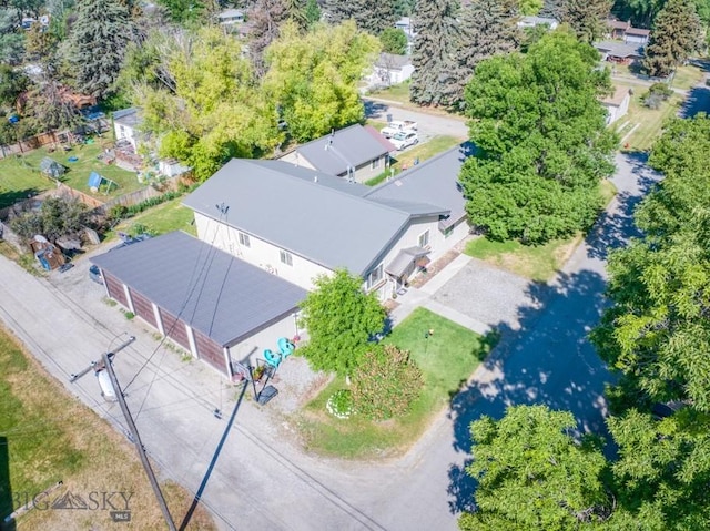 215 N 4th St Unit B, Manhattan, MT 59741 - view from above of property with a tree filled landscape