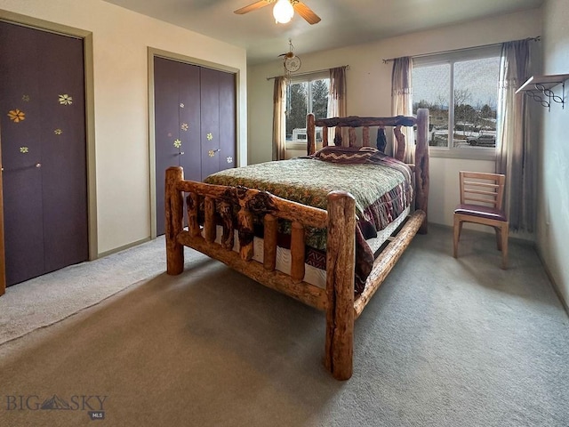 45 Chestnut Grove Ave, Bozeman, MT 59718 - carpeted bedroom featuring ceiling fan